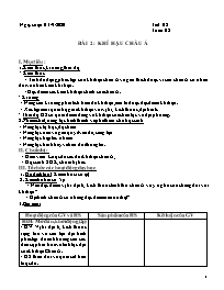 Giáo án Địa lí 8 - Tuần 2, Bài 2: Khí hậu Châ