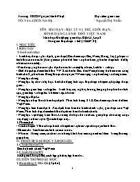 Giáo án Địa lí 8 - Tuần 22 - Năm học 2020-202