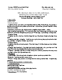 Giáo án Địa lí 8 - Tuần 22 - Năm học 2020-202