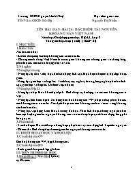 Giáo án Địa lí 8 - Tuần 23 - Năm học 2020-202