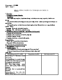Giáo án Địa lí 8 - Tuần 3 - Năm học 2020-2021