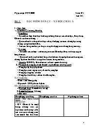 Giáo án Địa lí 8 - Tuần 5, Bài 5: Đặc điểm dâ