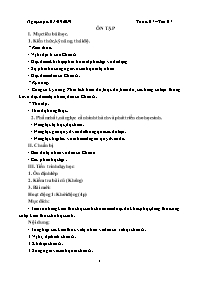 Giáo án Địa lí 8 - Tuần 7, Tiết 7: Ôn tập - Năm học 2019-2020