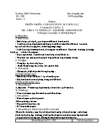 Giáo án Địa lí Lớp 7+8 - Tuần 1 - Tô Phụng Hi