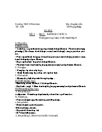 Giáo án Địa lí Lớp 7+8 - Tuần 2 - Tô Phụng Hi