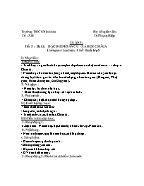 Giáo án Địa lí Lớp 7+8 - Tuần 5 - Tô Phụng Hi