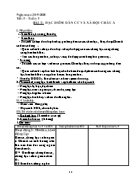 Giáo án Địa lí Lớp 8 - Tuần 5, Bài 5: Đặc điể