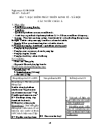 Giáo án Địa lí Lớp 8 - Tuần 7, Bài 7: Đặc điể