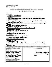 Giáo án Địa lí Lớp 8 - Tuần 8, Bài 8: Tình hì