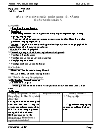 Giáo án Địa lí Lớp 8 - Tuần 8 - Năm học 2020-