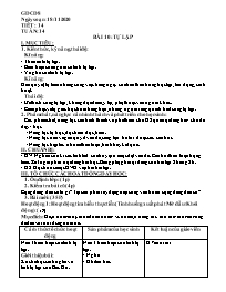 Giáo án GDCD 8 - Tiết 14, Bài 10: Tự lập - Nă