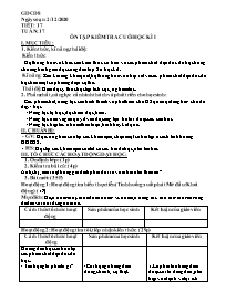 Giáo án GDCD 8 - Tiết 17: Ôn tập kiểm tra cuố