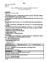 Giáo án GDCD 8 - Tiết 21, Bài 15: Phòng ngừa