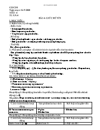 Giáo án GDCD 8 - Tiết 4, Bài 4: Giữ chữ tín -