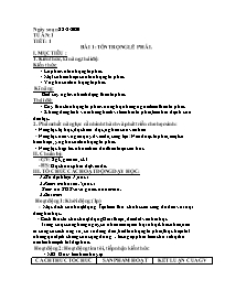 Giáo án GDCD 8 - Tuần 1-3 - Năm học 2020-2021