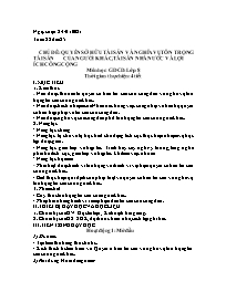 Giáo án GDCD 8 - Tuần 22-25, Chủ đề: Quyền sở