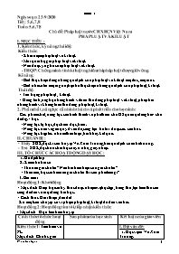 Giáo án GDCD 8 - Tuần 5-8, Chủ đề: Pháp luật