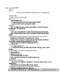 Giáo án GDCD 8 - Tuần 9-12 - Năm học 2020-202