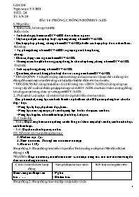 Giáo án GDCD Lớp 8 - Tiết 20, Bài 14: Phòng,