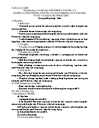 Giáo án GDCD Lớp 8 - Tuần 22-25, Chủ đề: Quyề