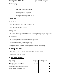 Giáo án Giáo dục thể chất 8 - Tuần 11 - Năm h