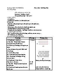 Giáo án Giáo dục thể chất 8 - Tuần 13 - Mã Đồ