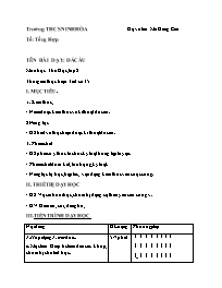 Giáo án Giáo dục thể chất 8 - Tuần 18 - Mã Đồ