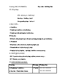 Giáo án Giáo dục thể chất 8 - Tuần 2 - Năm họ