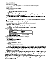 Giáo án Hóa học 8 - Tuần 11 - Năm học 2020-20