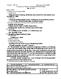 Giáo án Hóa học 8 - Tuần 13 - Năm học 2020-20