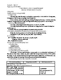 Giáo án Hóa học 8 - Tuần 19 - Năm học 2020-20