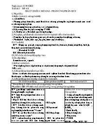 Giáo án Hóa học 8 - Tuần 21 - Năm học 2020-20