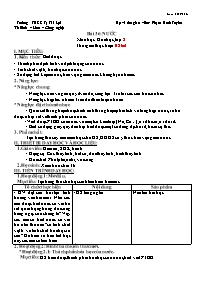 Giáo án Hóa học 8 - Tuần 26 - Năm học 2020-20