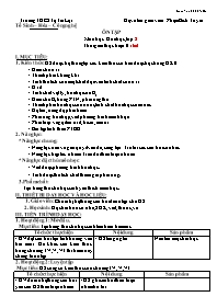 Giáo án Hóa học 8 - Tuần 33 - Năm học 2020-20