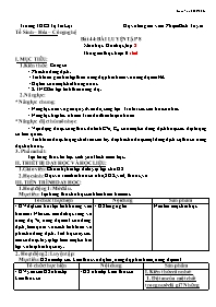 Giáo án Hóa học 8 - Tuần 34 - Năm học 2020-20