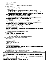 Giáo án Hóa học 8 - Tuần 6 - Năm học 2020-202