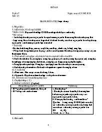 Giáo án Hóa học 8 - Tuần 7 - Năm học 2021-202