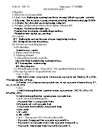 Giáo án Hóa học 8 - Tuần 8 - Năm học 2020-202