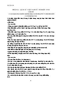 Giáo án học kì II Lịch sử Lớp 8 - Năm học 202
