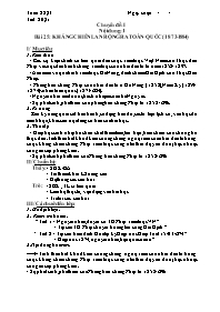Giáo án Lịch sử 8 - Bài 25: Kháng chiến lan r