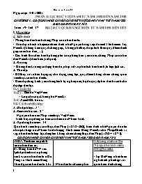 Giáo án Lịch sử 8 - Tiết 37, Bài 24: Cuộc khá