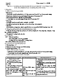 Giáo án Lịch sử 8 - Tuần 12 - Năm học 2020-20