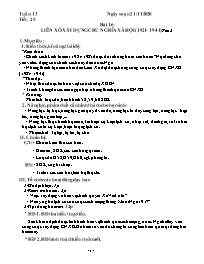 Giáo án Lịch sử 8 - Tuần 13 - Năm học 2020-20