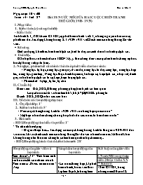 Giáo án Lịch sử 8 - Tuần 14 - Năm học 2020-20