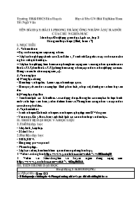 Giáo án Lịch sử 8 - Tuần 17 - Bùi Thị Kim Tho