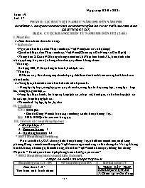 Giáo án Lịch sử 8 - Tuần 19+20, Bài 24: Cuộc 