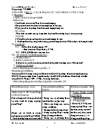 Giáo án Lịch sử 8 - Tuần 2 - Năm học 2020-202