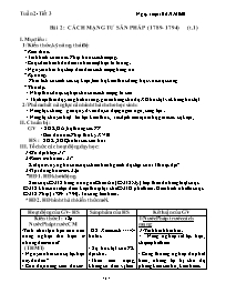 Giáo án Lịch sử 8 - Tuần 2 - Năm học 2020-202