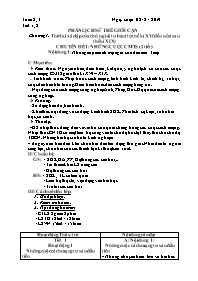 Giáo án Lịch sử 8 - Tuần 2+3 - Năm học 2019-2