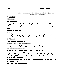 Giáo án Lịch sử 8 - Tuần 30 - Năm học 2021-20